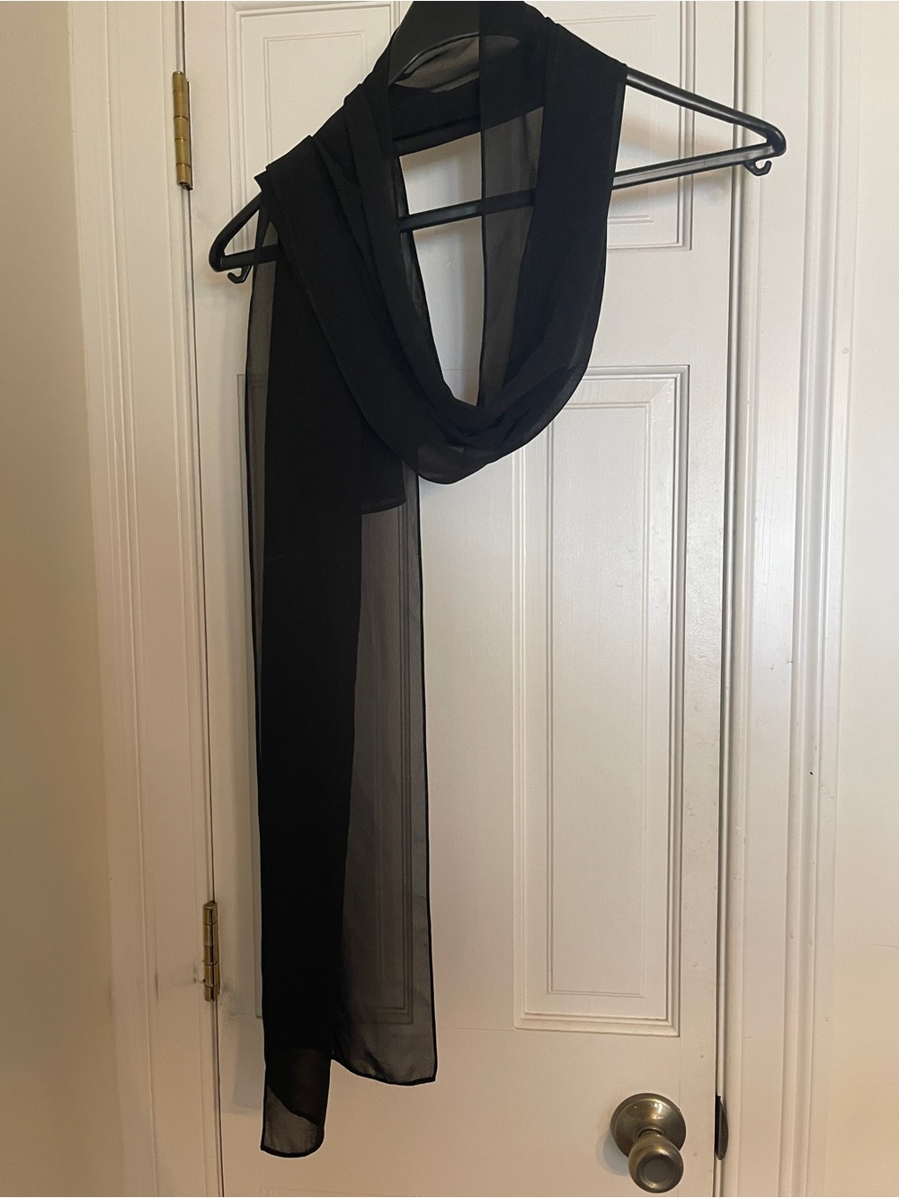 Classic Black Sheer Scarf - Lightweight Women’s Wrap